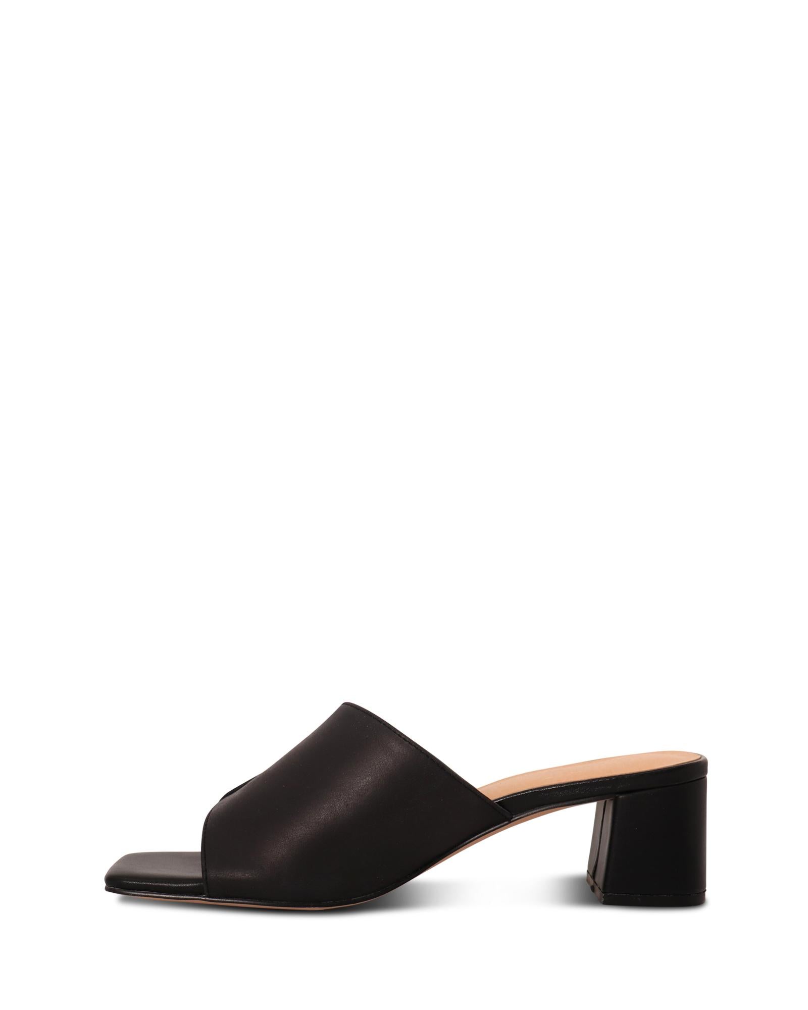 Ava Black/Tan Raffia Heel