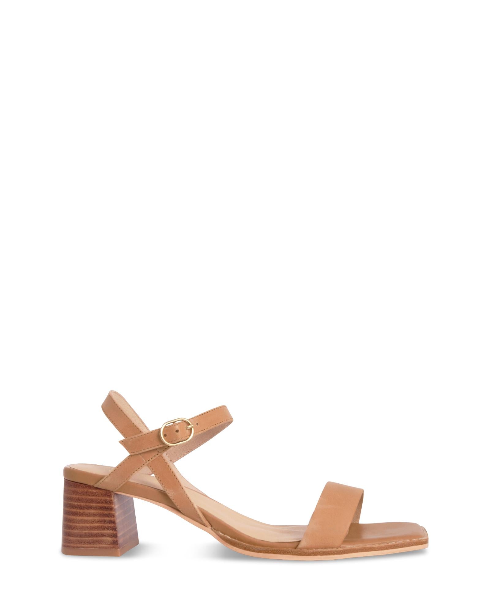 Alicia Natural 5cm Low Heel with Gold Buckle
