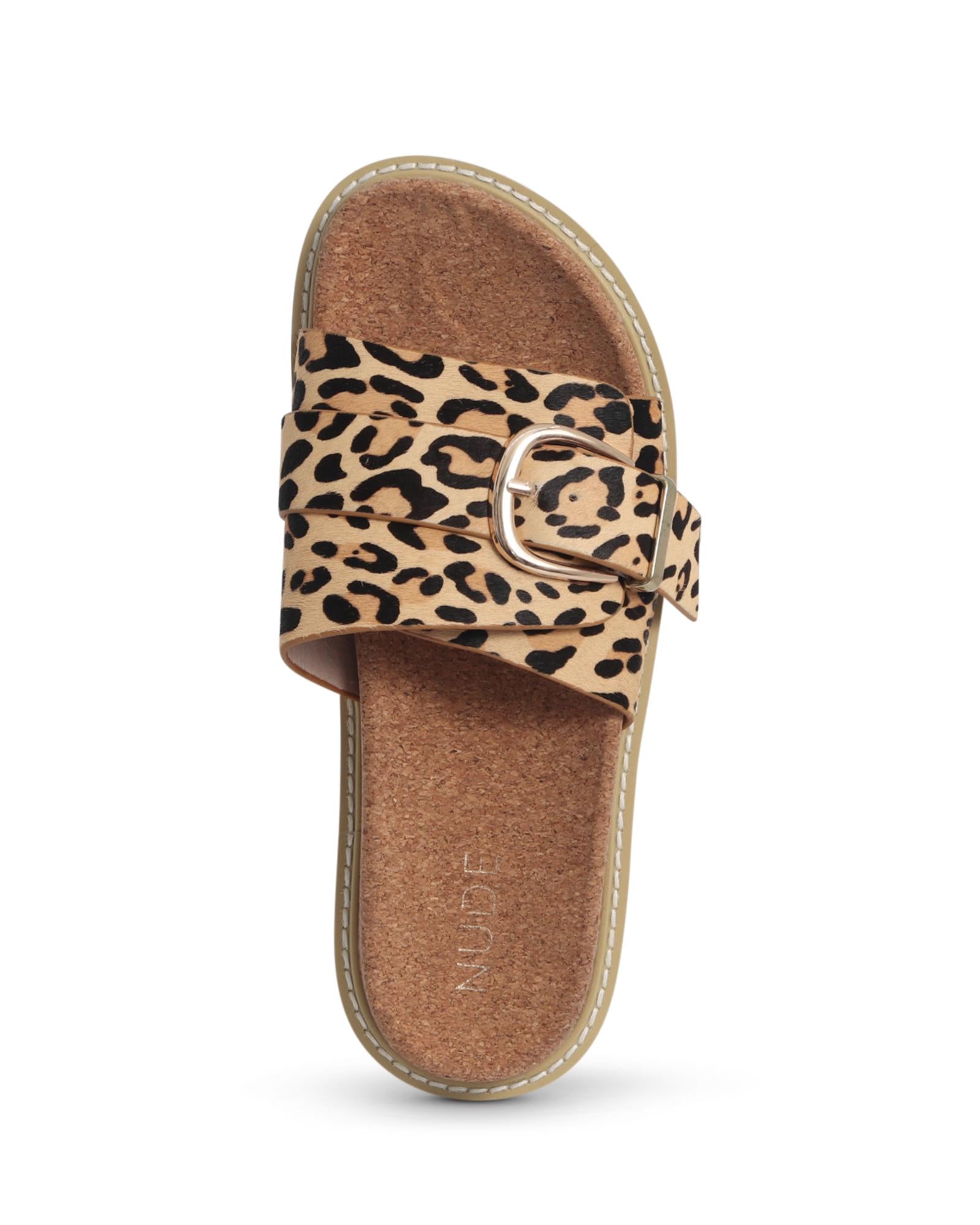 Brea Leopard Pony 3cm Slide