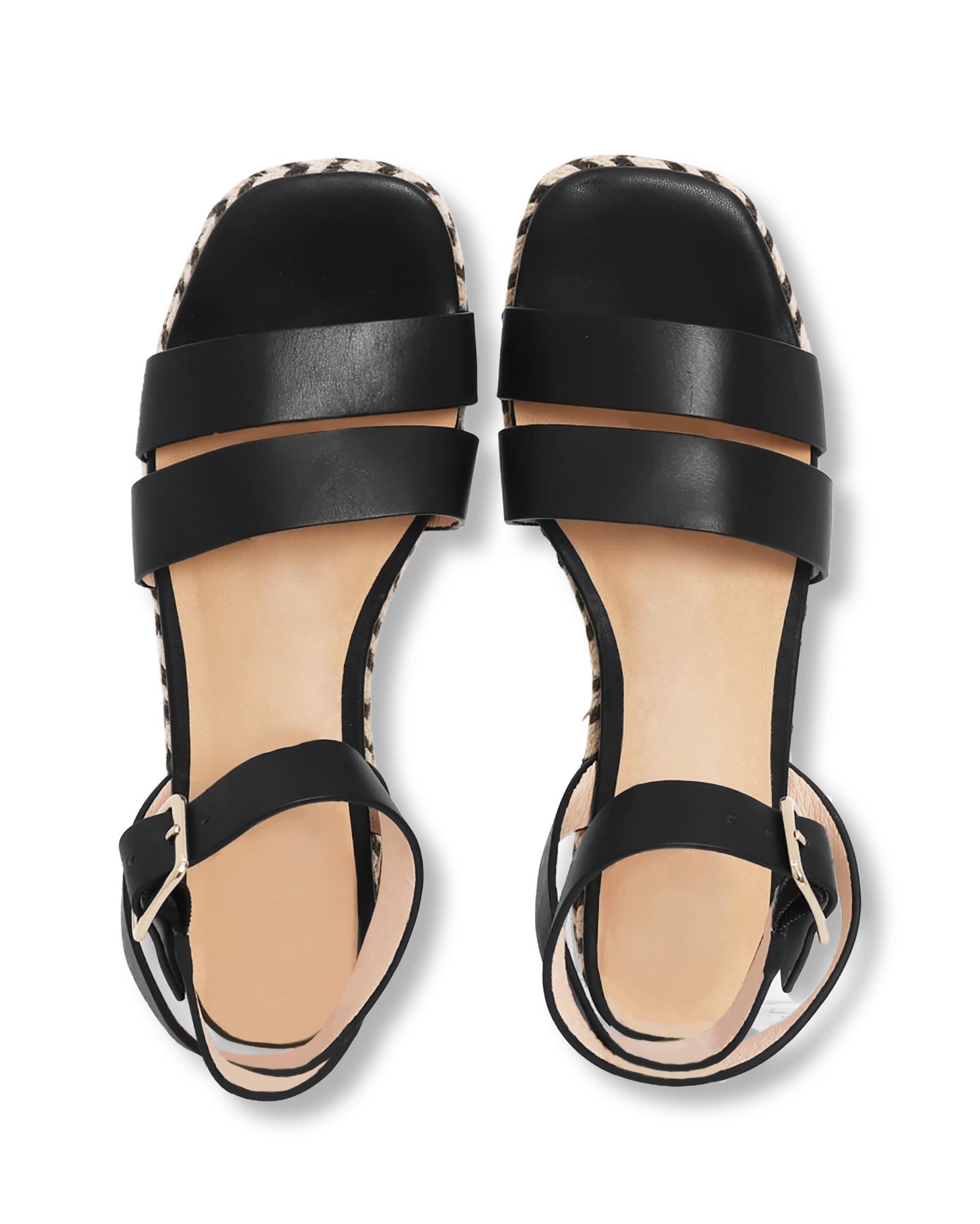 Jacinda Black 2cm Sandal