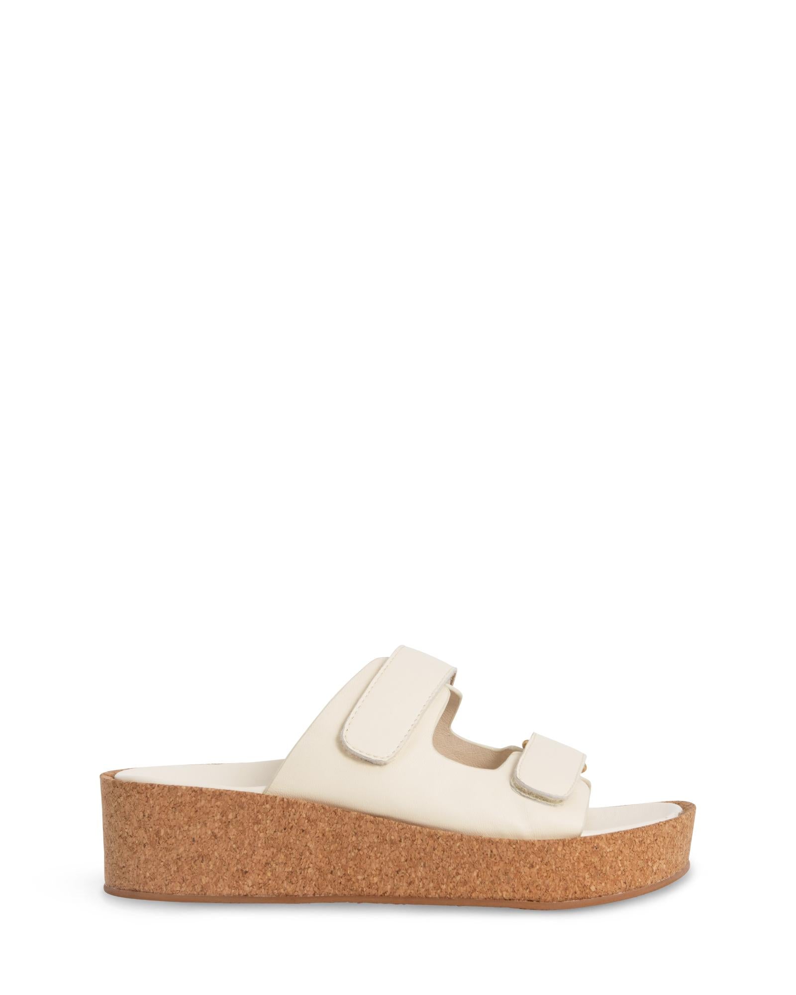  Lillee Warm White 5cm Platform with Velcro Straps