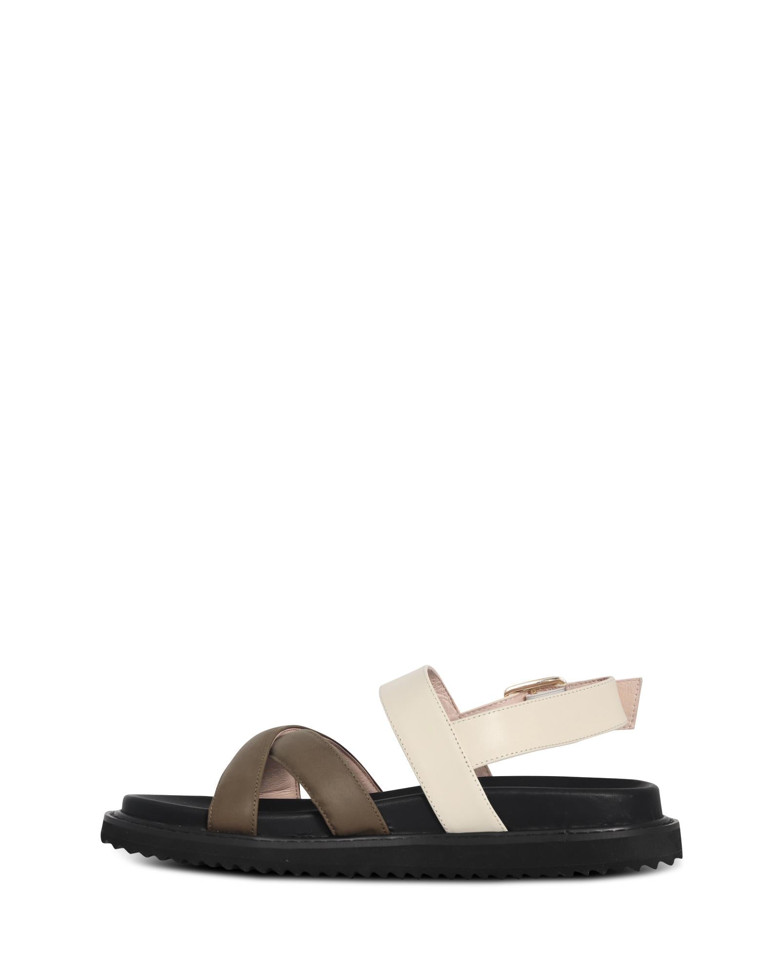 Marlowe Olive/White 2cm Sandal